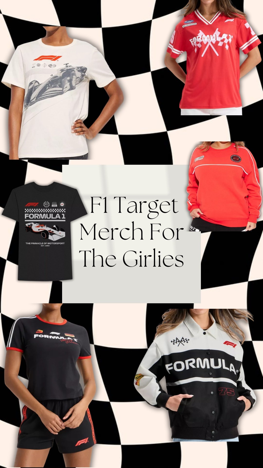 for my fellow formula one girlies, sometimes it can be hard to find quality merch that is affordable, so I have compiled a couple of my favorites from target. For me, I always buy a small/ medium in shirts/sweatshirts and a medium/ large in jackets for an oversized fit❤️🏎️ (June 2025)

#LTKSummerEdit #LTKGiftGuide #LTKFindsUnder50