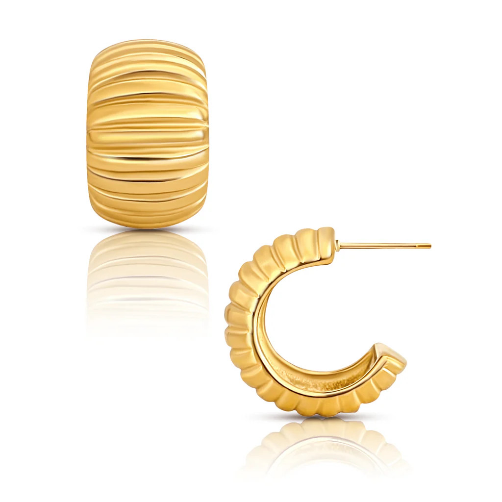 Peyton Chunky Hoop Earring | Ellie Vail Jewelry