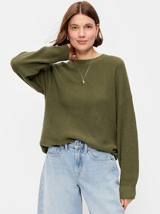 Seaside Cotton Shaker Oversized Tunic Sweater | Old Navy (CA)