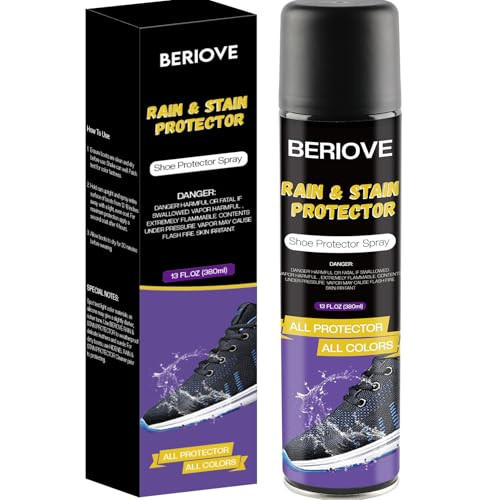 BERIOVE Shoe Protector Spray Waterproof : 13.5 OZ Waterproof Shoe Spray - Suede Protector Spray for Sneaker Boots & Canvas (white) | Amazon (US)