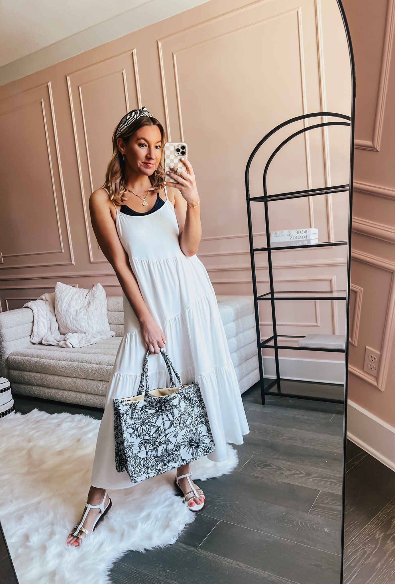 The perfect Amazon summer outfit! Dress fits tts. Free People look for less bra. Amazon bag, shoes, and headband! 

Lee Anne Benjamin 🤍

#LTKsalealert #LTKunder50 #LTKstyletip