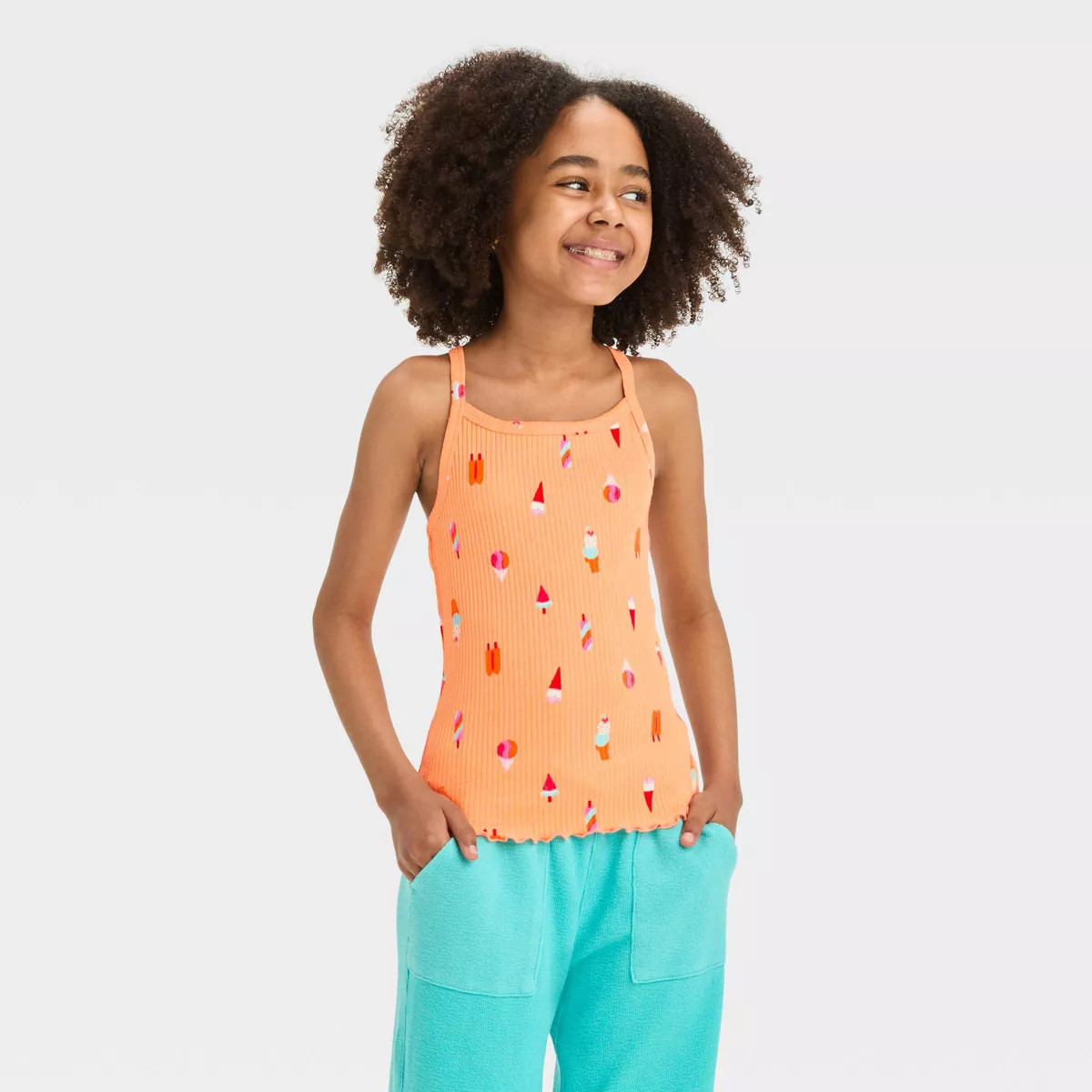 Girls' Tie-Dye Ribbed Tank Top - Cat & Jack™ Pink S | Target