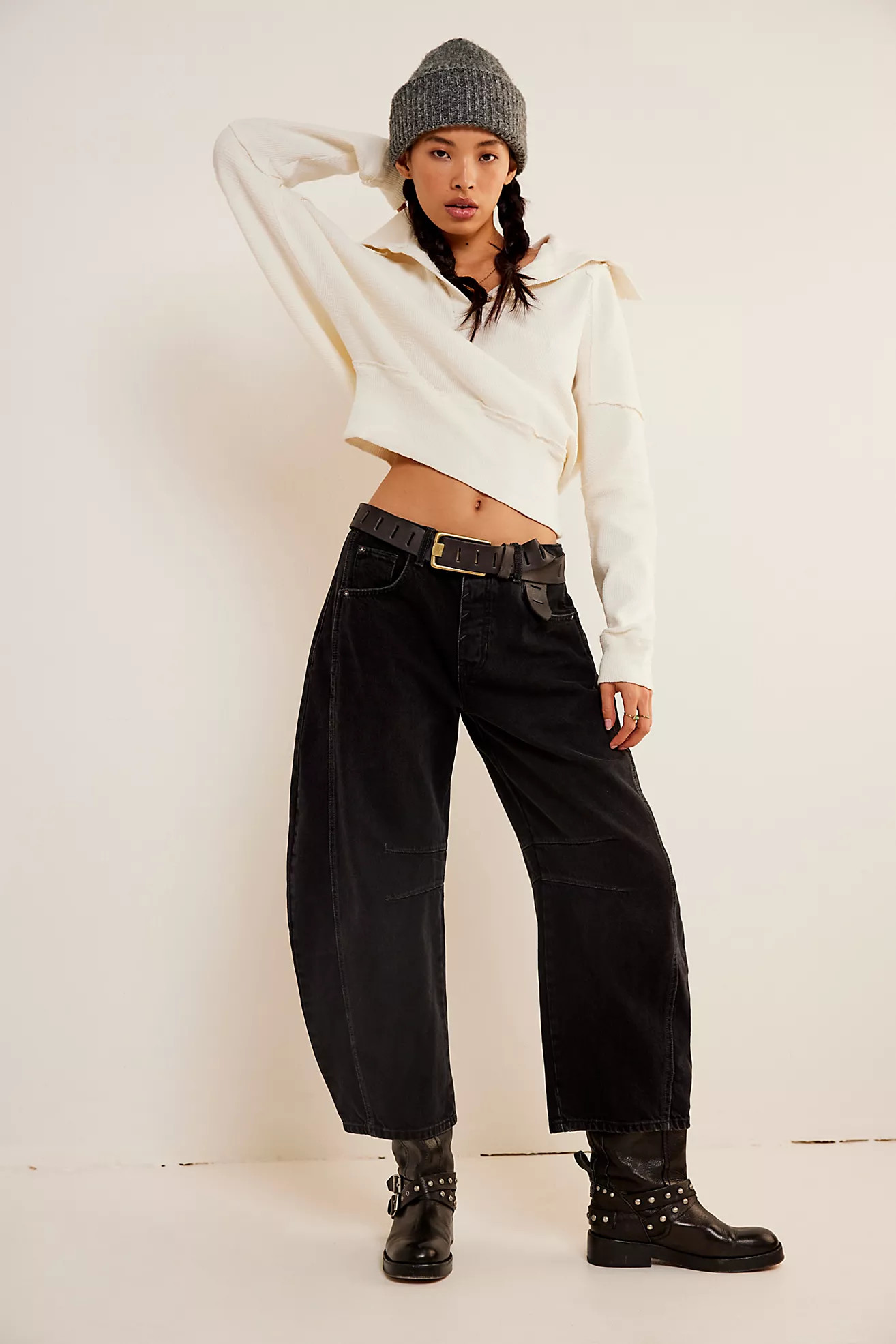 We The Free Lucky You Mid-Rise Barrel Jeans | Free People (Global - UK&FR Excluded)