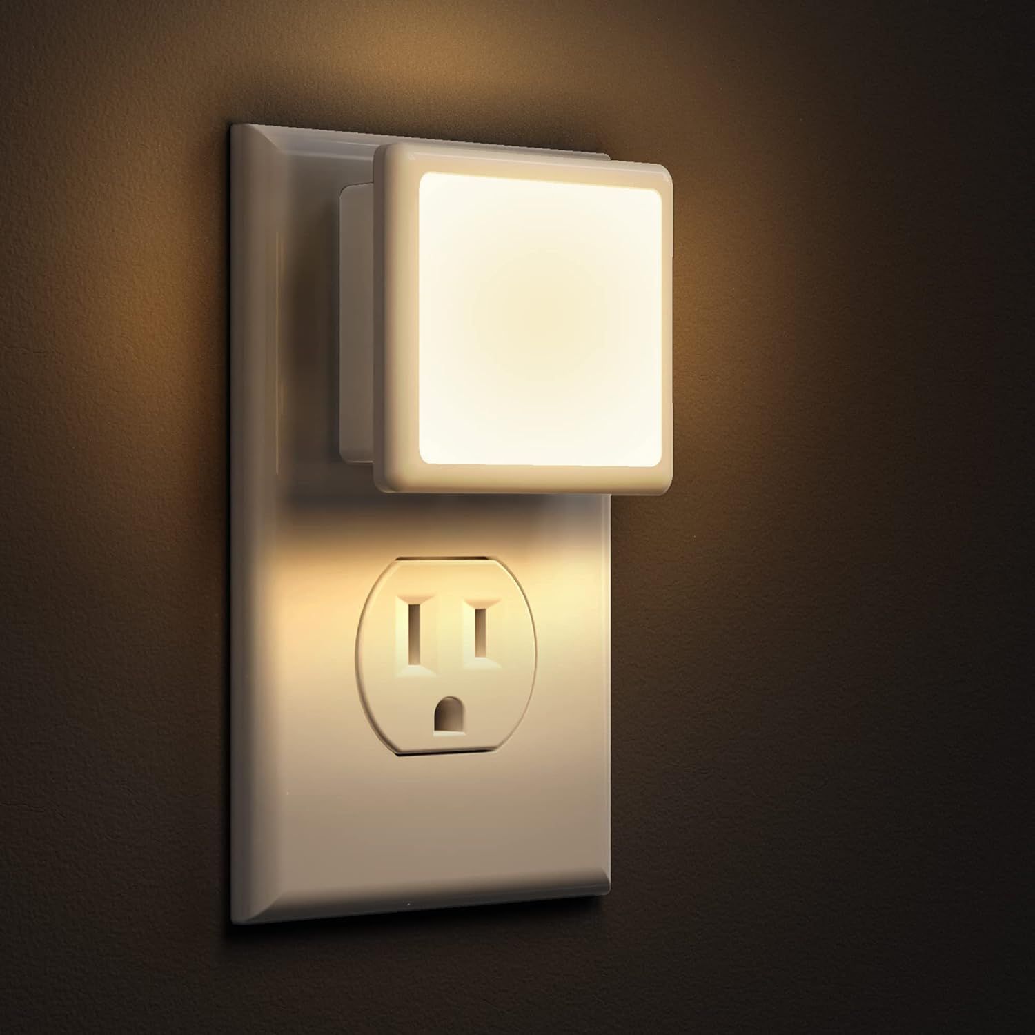 LOHAS LED Night Lights Plug into Wall 2 Pack, Bright Plug in Night Light, Dusk to Dawn Sensor, 30... | Amazon (US)
