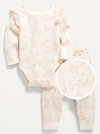 2-Piece Long-Sleeve Thermal Bodysuit and U-Shaped Pants Set for Baby | Old Navy (US)