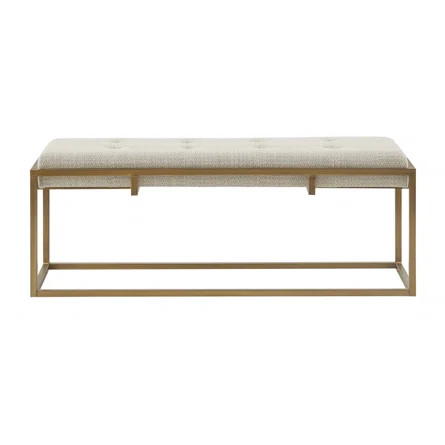 Onyx Button-Tufted Upholstered Metal Base Accent Bench | Joss & Main | Wayfair North America