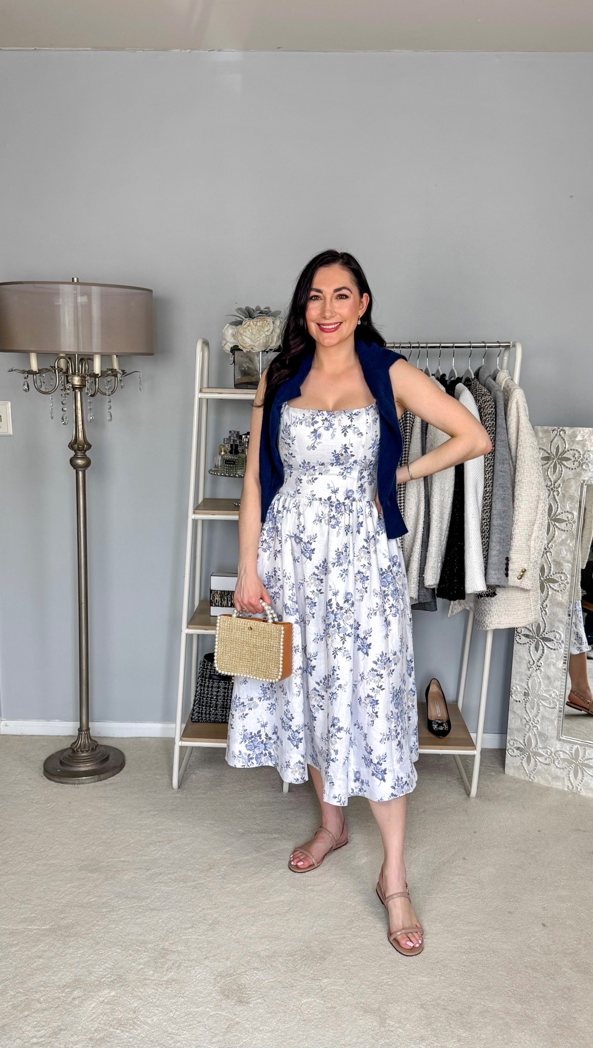Graduation dress🩵

Floral linen midi dress size 6, fits small sized up 
Navy cashmere sweater 
Nude sandals size 7

Spring dress 
Summer dress 
Linen dress
Baby shower dress 




#LTKSeasonal #LTKMothersDay