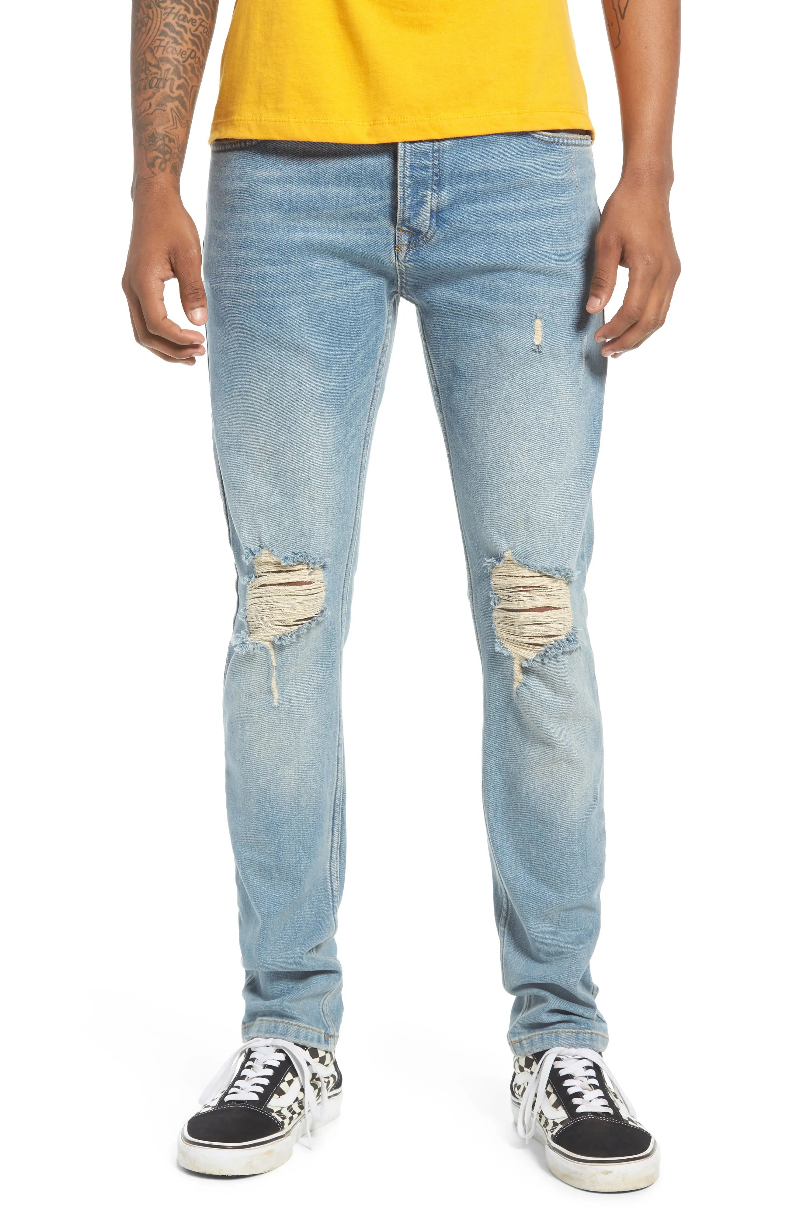 Topman Ripped Stretch Skinny Jeans | Nordstrom