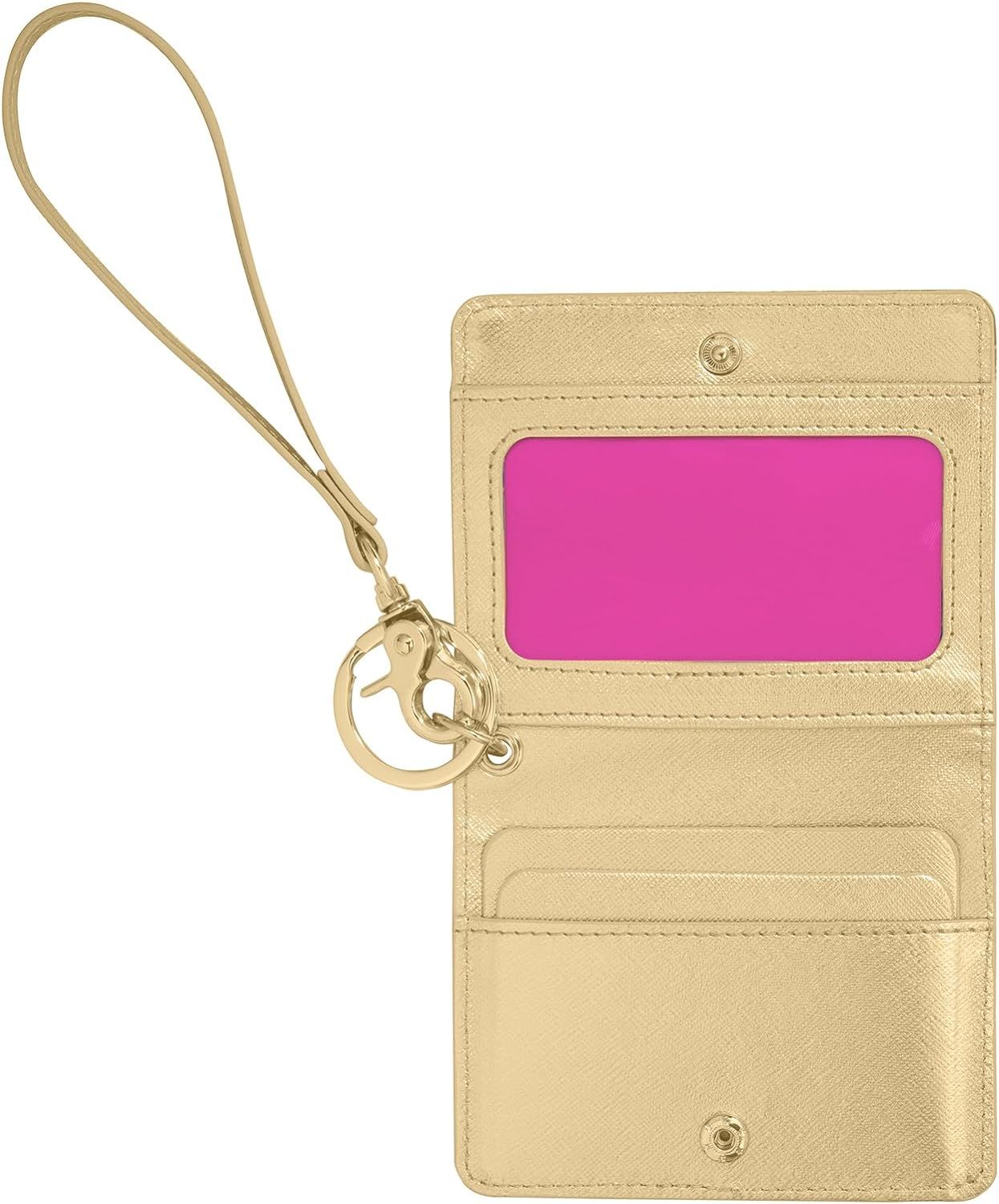 Lilly Pulitzer Vegan Leather Snap ID Card Case, Cute Keychain Wallet, Slim Credit Card Holder wit... | Amazon (US)