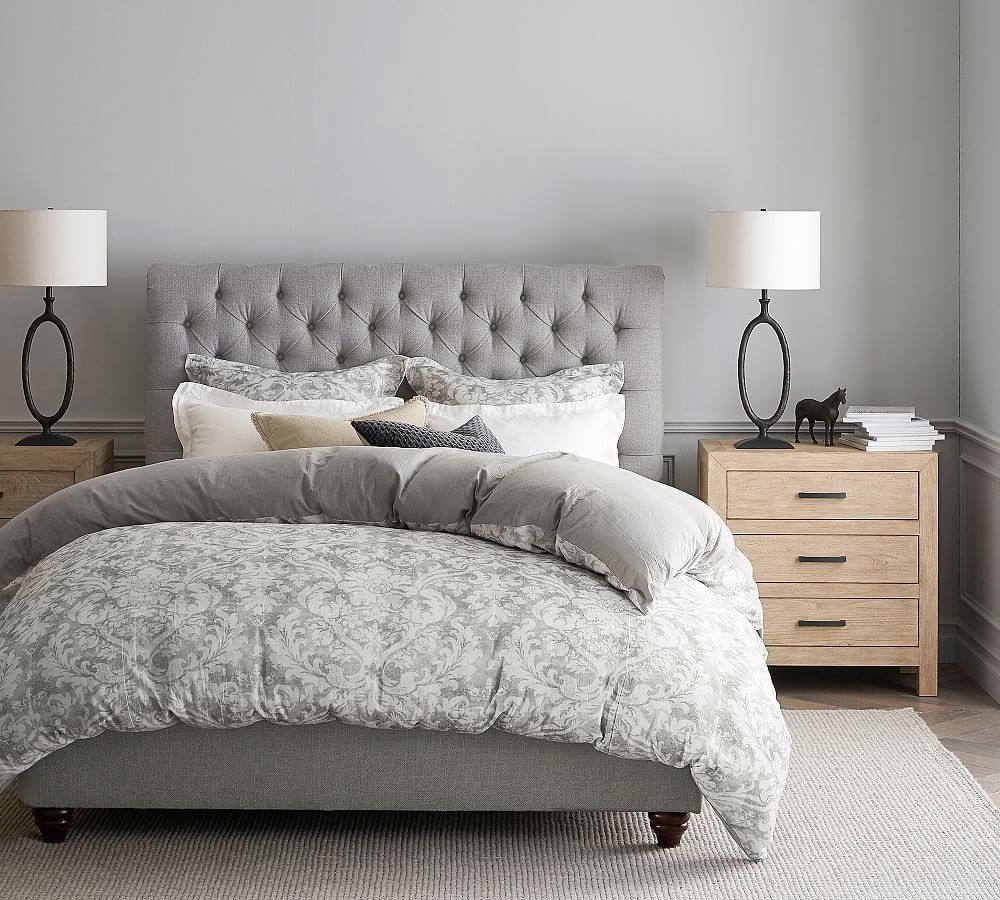 Chesterfield Tufted Upholstered Bed | Pottery Barn (US)