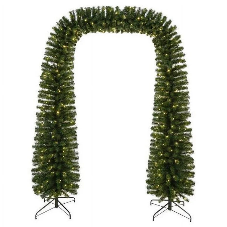 Celebrations 9086758 8 ft. L LED Prelit Tree Arch Garland, Warm White | Walmart (US)