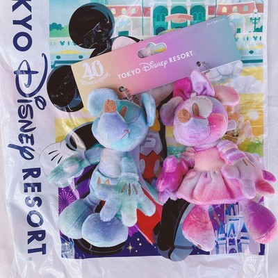 Tokyo Disney Resort 40th Anniversary Mickey Mouse Minnie Mouse Plush Badge Set  | eBay | eBay US