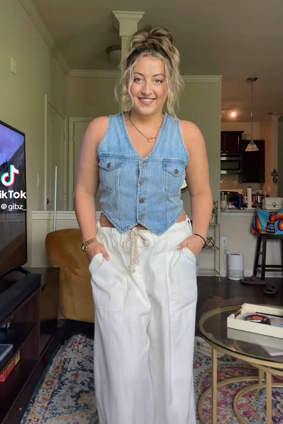 I can’t find the pants I’m wearing in this video because I bought them 2 years ago. However, I’ve added similar styles! I’m a 36 C in bra size and I’m wearing a size large in the molly green vest. I have attached similar styles! 

#LTKBeauty #LTKFestival #LTKMidsize