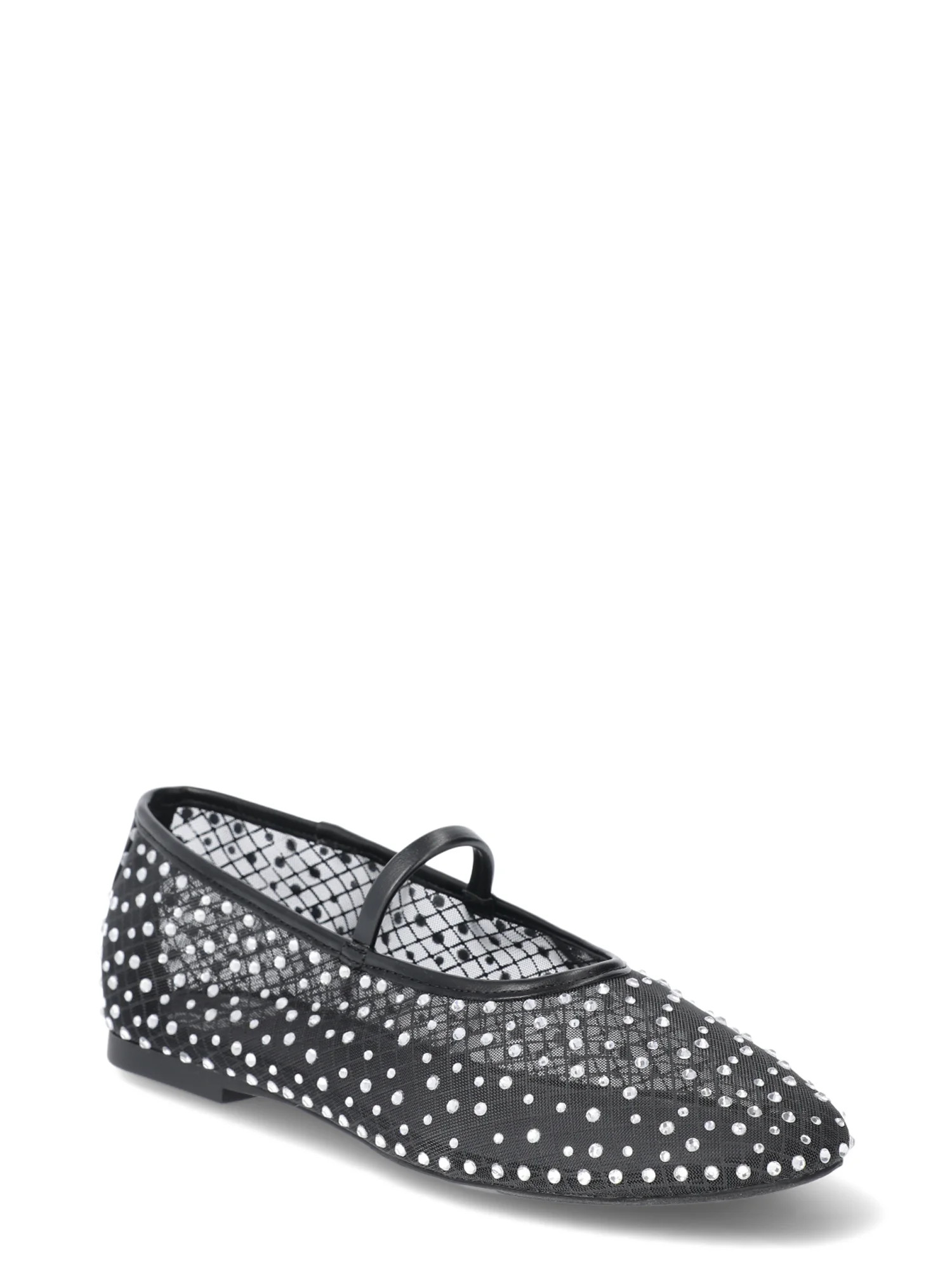 Madden NYC Women’s Mesh Ballet Flats with Rhinestones, Sizes 6-11 | Walmart (US)