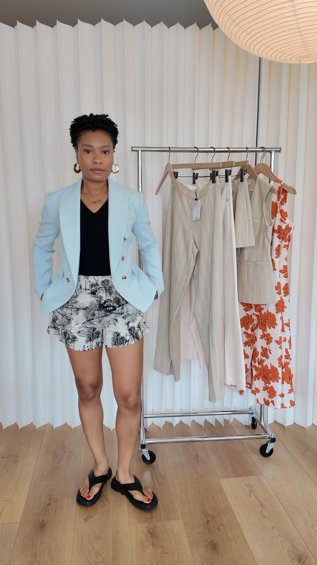 I love pairing these shorts with solid colors. This baby blue really completes this look! 

I’m wearing a size 4 in the blazer 
A size xs in the knit tank 
A size 6 in the shorts

#LTKootd #LTKgrwm #LTKSeasonal
