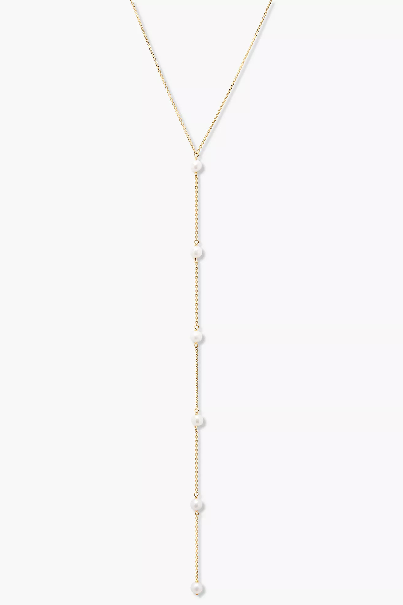 Brook & York Pearl Lariat Vermeil Necklace | Anthropologie (US)