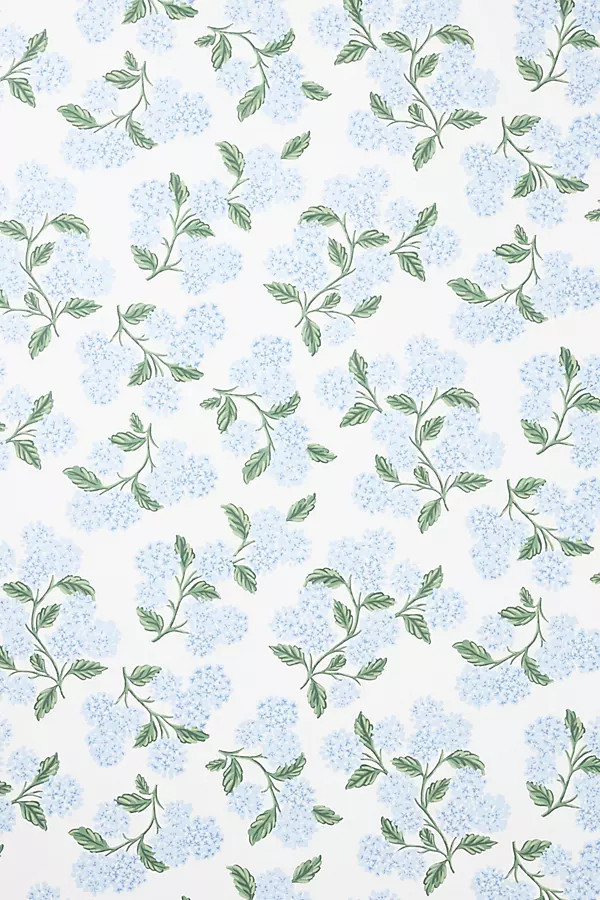 Hydrangea Floral Wallpaper | Anthropologie (US)