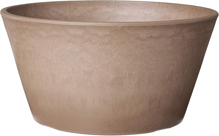 Arcadia Garden Products PSW Pot Collection TD25TP Plastic/Stone/Wood Composite Shallow Bulb Pan -... | Amazon (US)