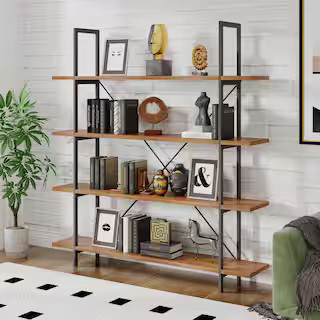 CHRISTOPHER KNIGHT HOME Ripple 77.75 in. Tall Modern Antique Black Metal Bookshelf Accent Bookcas... | The Home Depot