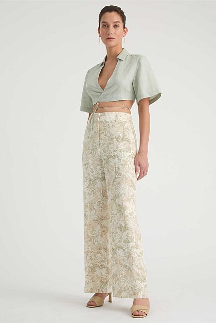 Printed Linen Pant | Witchery