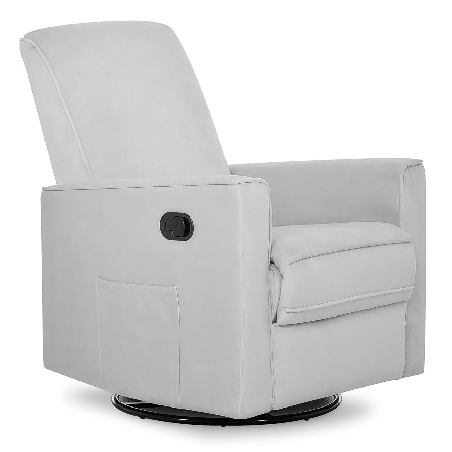 Evolur Raleigh Glider in Grey, Upholstered Plush Seating 360° Swivel Glider Rocking Chair, FSC C... | Amazon (US)