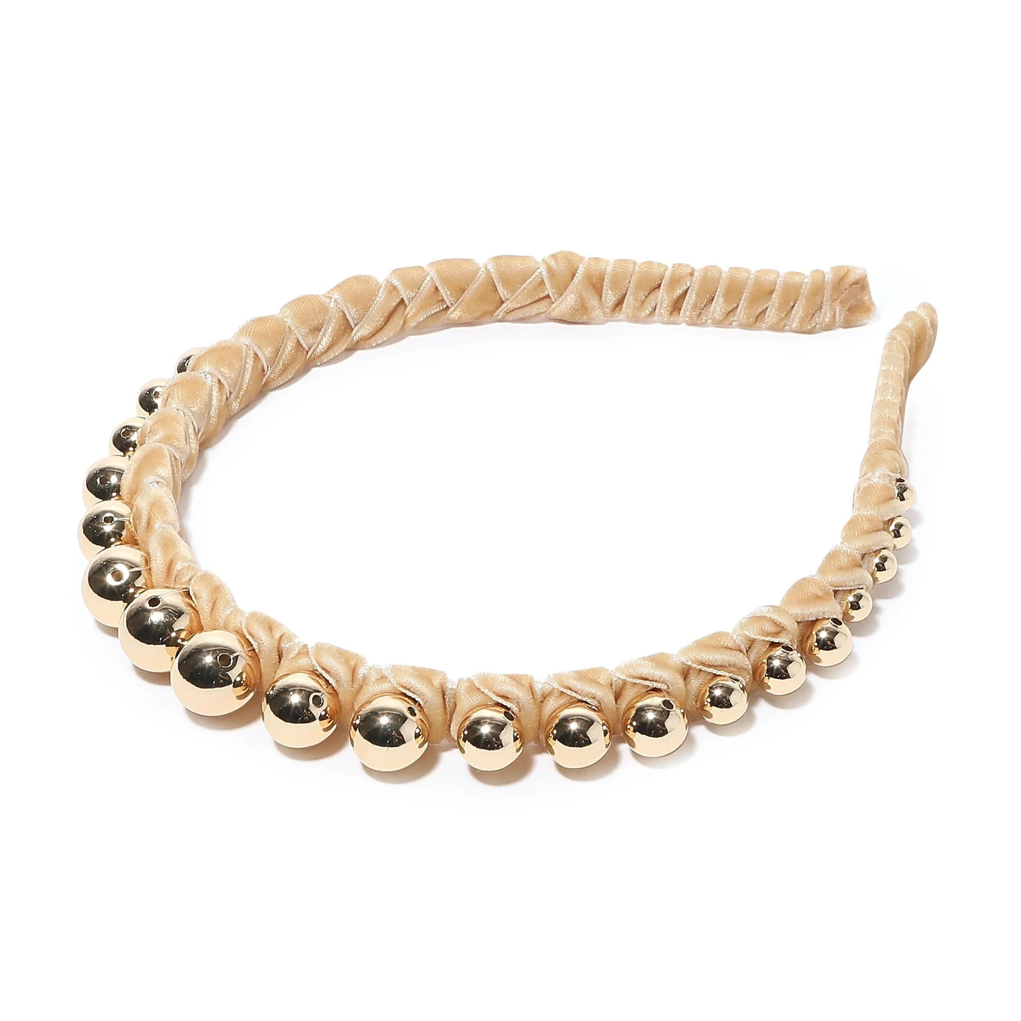 GOLD GRADUATED BEAD HEADBAND | LELE SADOUGHI