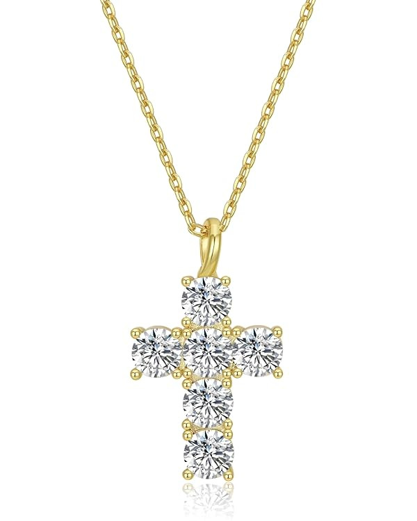 NUZON 2-Tone Interlocking | Sunburst Heart | CZ Evil Eye | Single Pear | Love Heart Pendant Neckl... | Amazon (US)