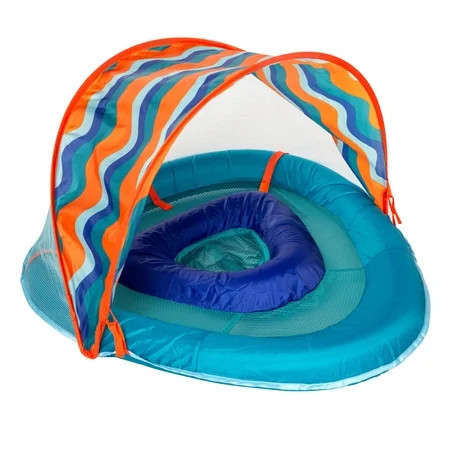 Aqua SwimSchool Grow-with-Me BabyBoat Pool Float for Infants 6-24 Months, Blue | Walmart (US)