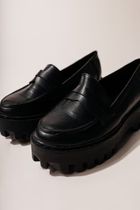 Marilla Loafer Platform Shoes in Black | Bohme