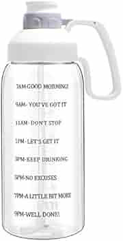 Water Bottle with Straw 64 oz Water Bottle with Time Marker & Motivational Quote to Keep All-day ... | Amazon (US)