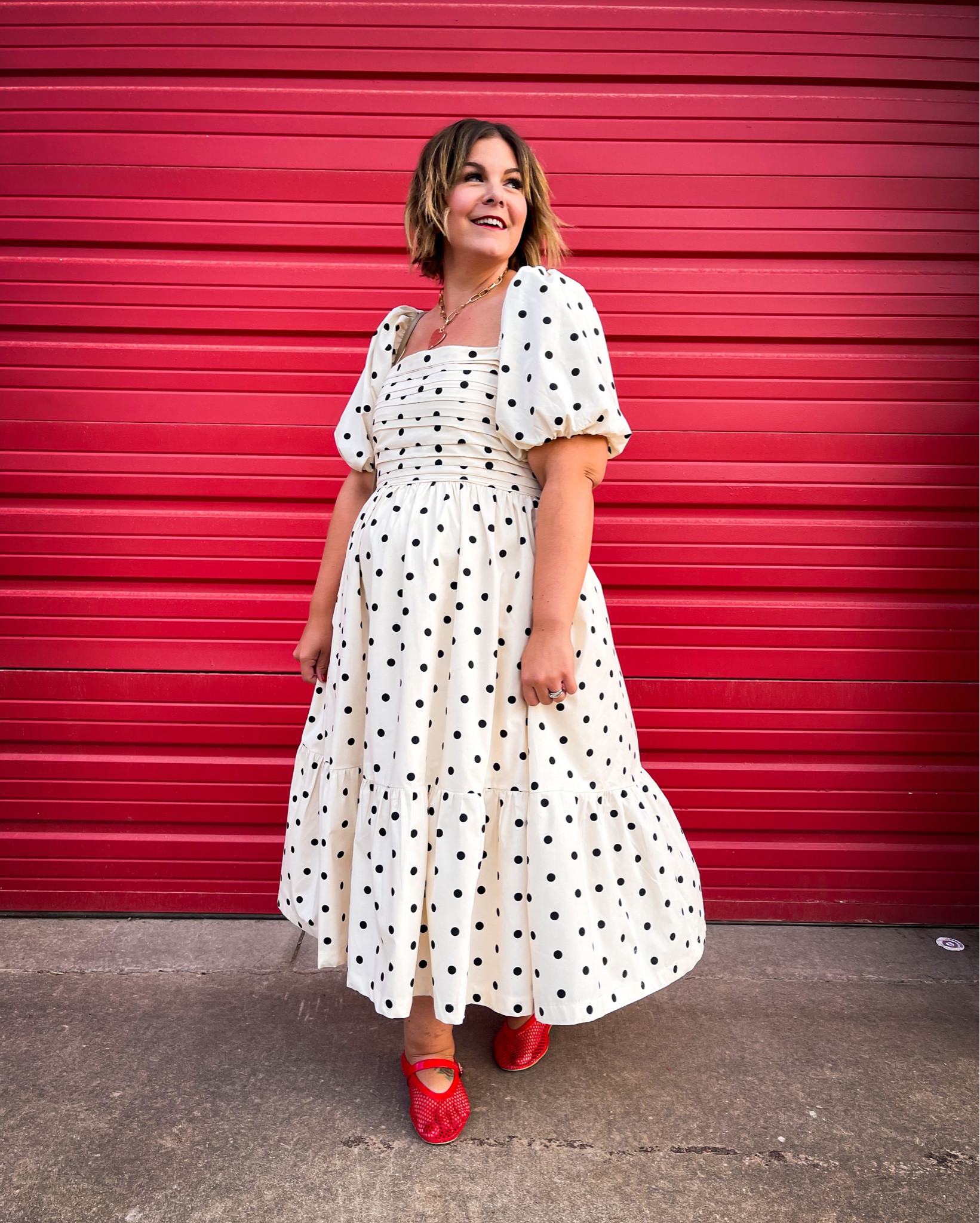 This gorgeous Abercrombie dress is included in the LTK Fall Sale and I loved wearing it this weekend for a birthday party! I’m wearing it in size XL. I styled it with red mesh ballet flats and an oversized gold heart necklace. It’s perfect for fall family photos or any special occasion! 

#LTKPlusSize #LTKFallSale #LTKMidsize