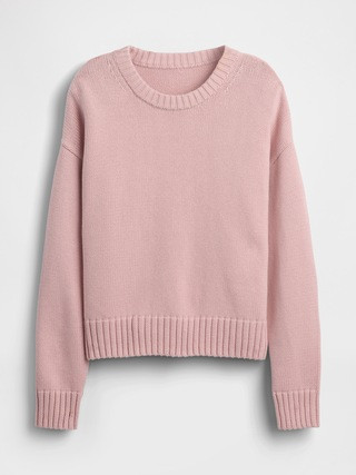 100% Cotton Oversized Crop Sweater | Gap (US)