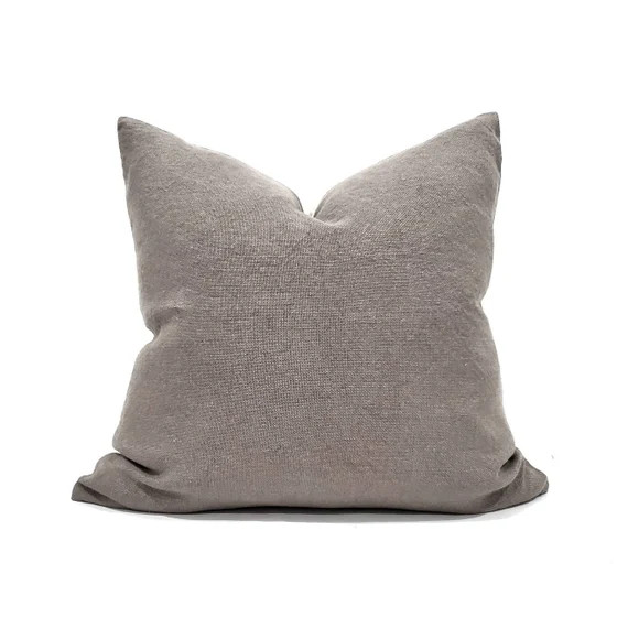 Belgian Linen Pillow Various Sizes Mushroom Heavyweight | Etsy | Etsy (US)