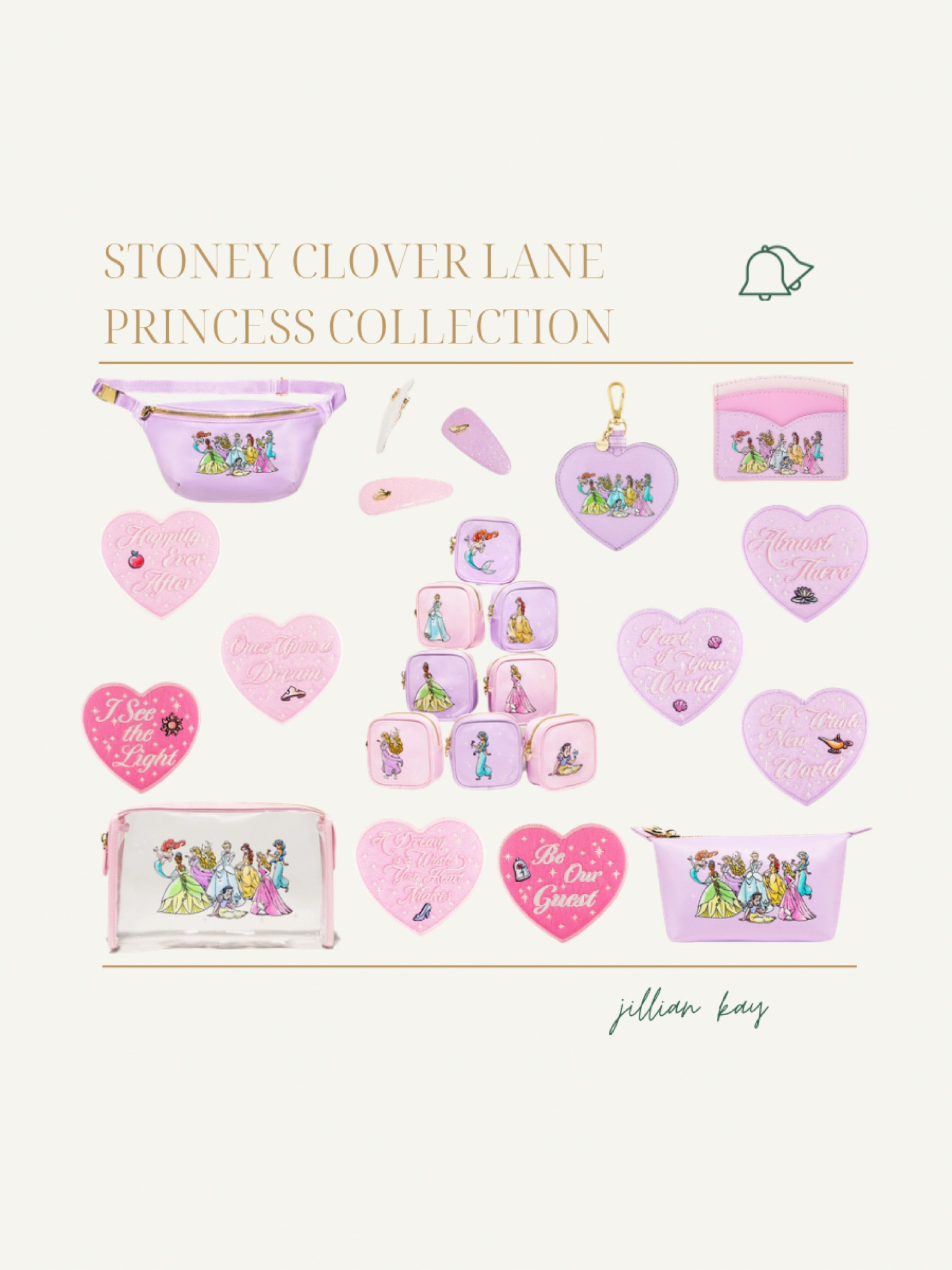 Stoney Clover Lane Disney Princess Collection (ReVamped) 💗✨👸🏽

Everything is literally perfect and if you order today, on launch day, non-customized items will come by Christmas! 🎄 

Ig: @jkyinthesky & @jillianybarra

#disney #disneystyle #disneyprincess #disneyprincesses #stoneyclover #disneyaccessories #disneyblogger #disneycreator #disneyfashion #princessstyle 

#LTKTravel #LTKStyleTip #LTKItBag