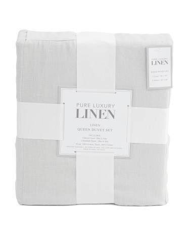 Linen Blend Duvet Set | TJ Maxx