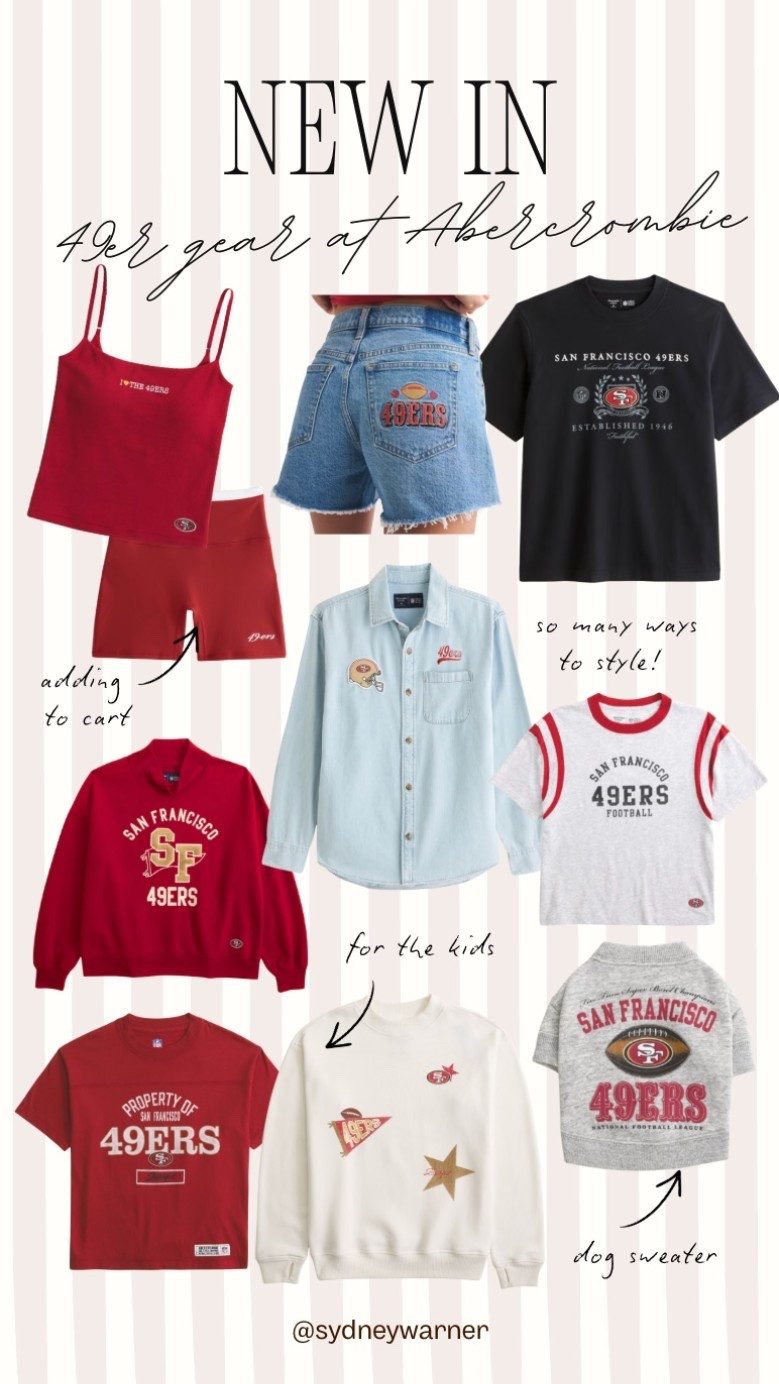 Super cute new 49er gear from Abercrombie for the whole family!

#LTKootd #LTKMens #LTKKids