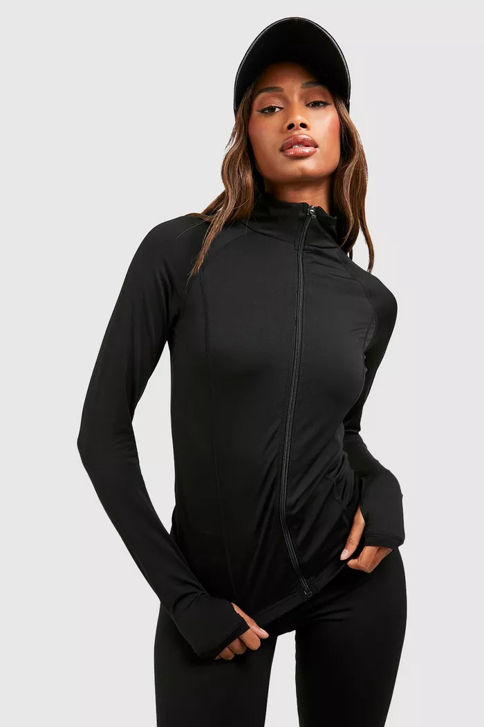 Sage DSGN Studio Supersoft Peached Sculpt Zip Through Jacket | Boohoo.com (UK & IE)