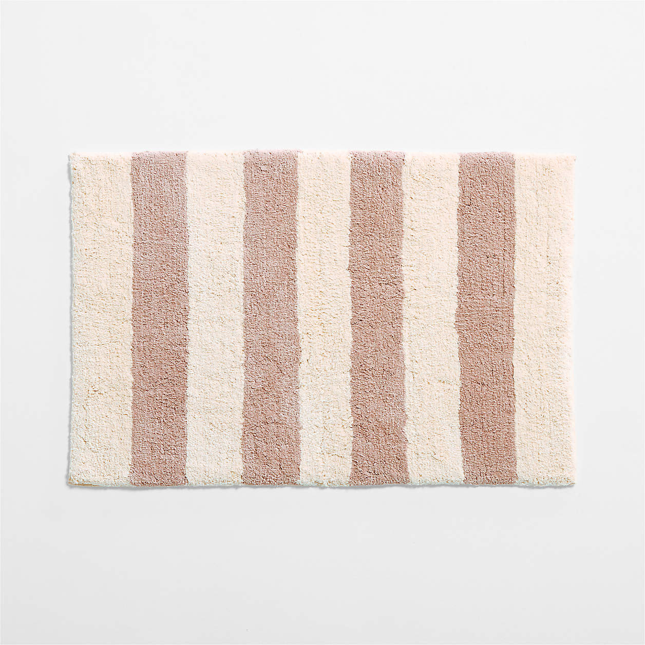 Turkish 100% Organic Cotton Breton Stripe Fair Lilac Kids Bath Mat | Crate & Kids | Crate & Barrel