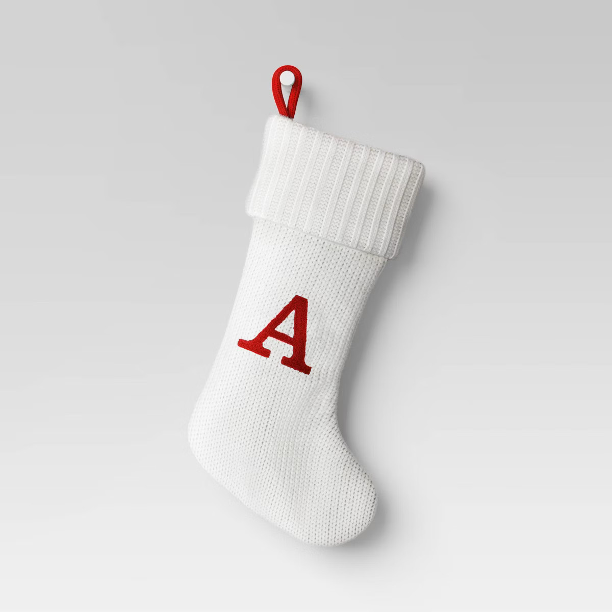 Knit Monogram Christmas Stocking White - Wondershop™ | Target