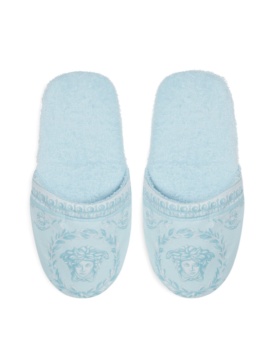 Women's Heart Baroque Slippers - Pale Blue - Size Medium | Saks Fifth Avenue