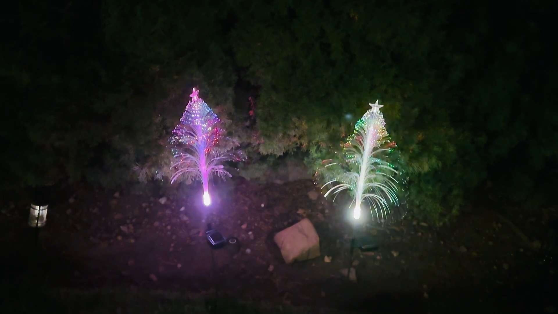 #ad #gifted This post contains affiliate links, which means I may earn a small commission if you make a purchase through my links.

These solar Christmas tree lights change colors beautifully - no wires or outlets needed! Perfect for the yard or walkway. 

 #LTKHoliday #LTKSeasonal #LTKHome
