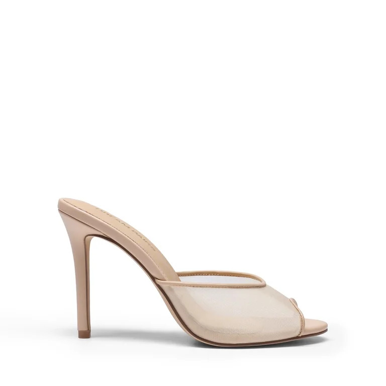 DREAM PAIRS Mule Heels for Women High Heels Stiletto Open Round Peep Toe Mules Sandals Slip on Dr... | Walmart (US)