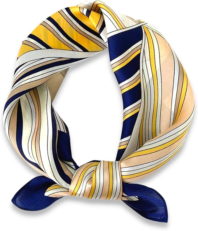 PoeticEHome 100% Mulberry Silk Neck Scarf 21"x21" Small Square Scarfs for Women Gift Packed | Amazon (US)