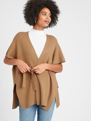 Tori Belted Knit Wrap | Banana Republic Factory