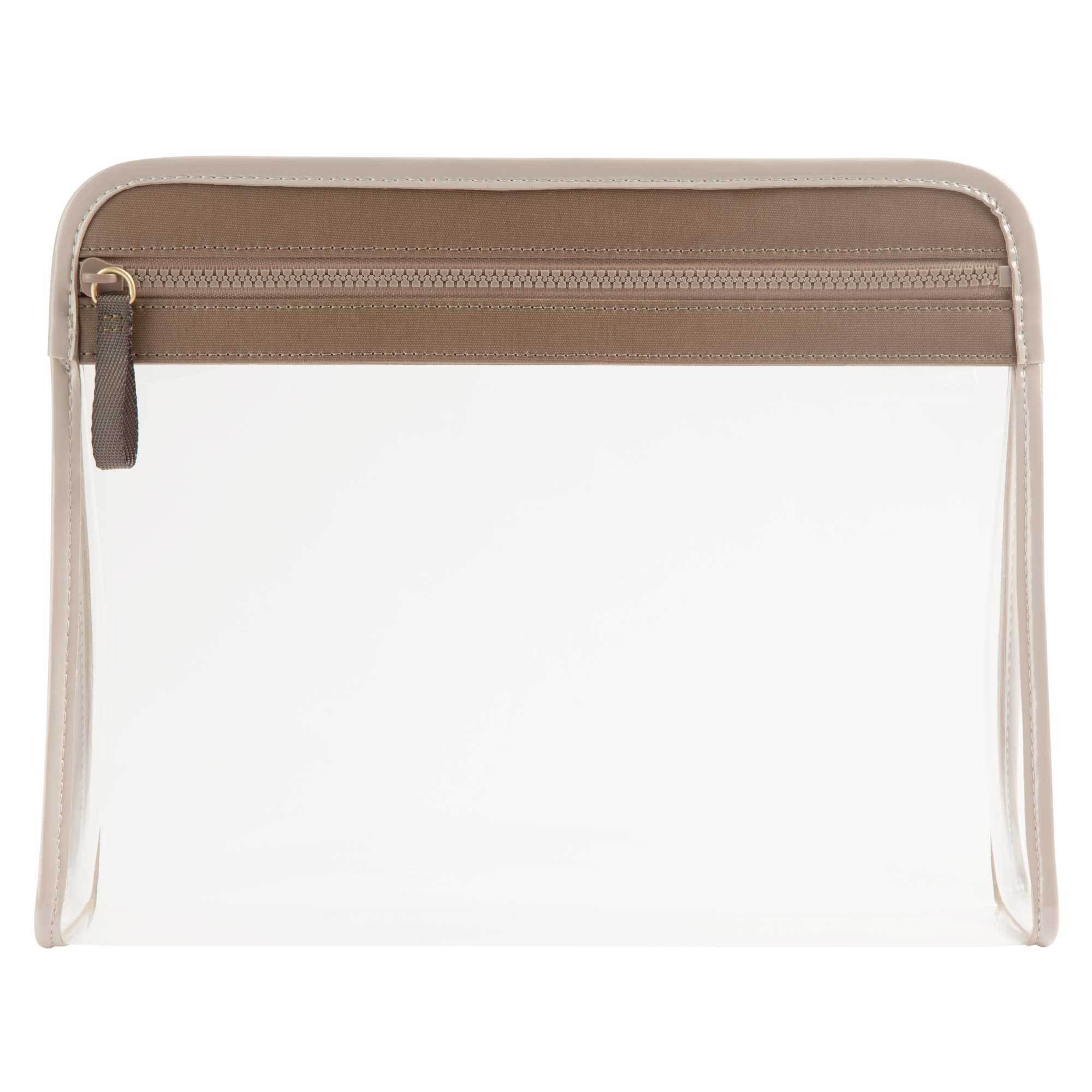 Clarity Pouch Large - Large Clear Makeup Bag | Truffle | TRUFFLE