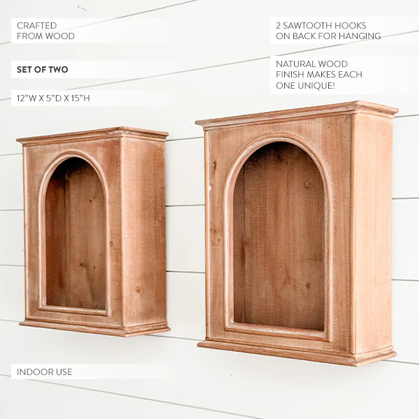 Rustic Heirloom Curio Cabinet, Set of 2 - Decor Steals | Decor Steals