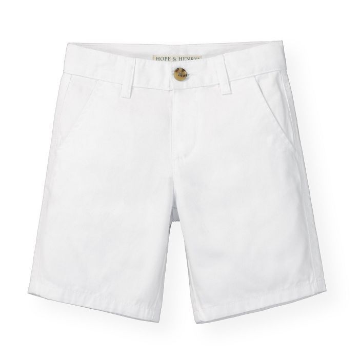 Hope & Henry Boys' White Twill Chino Shorts, Toddler | Target