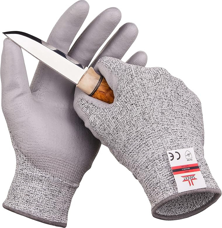 SAFEAT Cut Resistant Work Gloves for Men and Women - Protective, Flexible, Safety Grip, Comfortab... | Amazon (US)