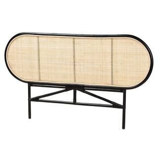 bali & pari Reegan Black Natural Rattan Queen Standalone Headboard 232-13246-HD - The Home Depot | The Home Depot