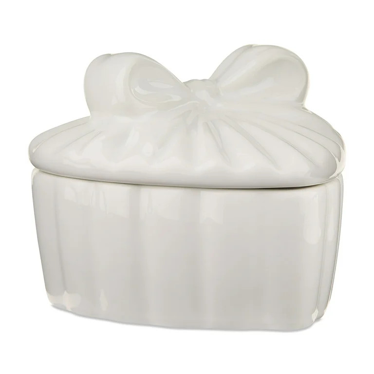 Ceramic Heart-Shaped Trinket Box, White, Valentine's Day by Way To Celebrate | Walmart (US)